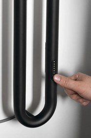 Sapho Sapho, DUOPASSO elektrický sušiak uterákov s časovačom, 122x1700mm, 45 W, čierna mat, ER330