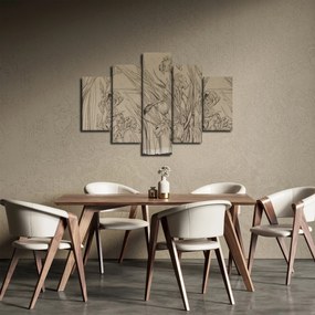 Obraz - Obrysy rastlín (150x105 cm)