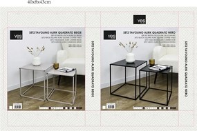 Čierne kovové konferenčné stolíky v súprave 2 ks 38x38 cm Alrik – Yes Everyday