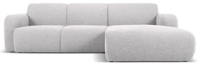 Svetlosivá rohová pohovka z textílie bouclé (pravý roh) Molino – Micadoni Home