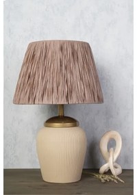 Stolná lampa RAMZES 1xE27/40W/230V krémová/hnedá