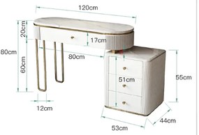 EXKLUZÍVNY TOALETNÝ STOLÍK GLÓRIA + TABURET
