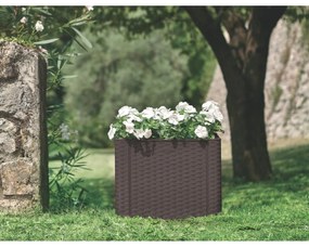 STEFANPLAST Samozavlažovací truhlík Natural Deluxe 35 l, hnedý