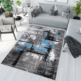Koberec MAYA Q541B PP EYM biely / modrý / sivý