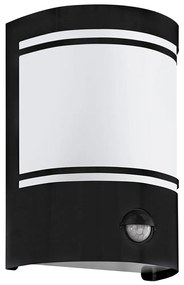 Eglo 99566 - Vonkajšie nástenné svietidlo so senzorom CERNO 1xE27/40W/230V IP44
