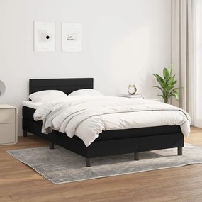 Boxspring posteľ s matracom čierny 120x200 cm látka 3140123