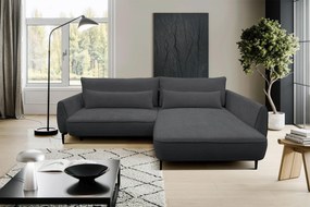 XXXLutz ROHOVÁ SEDAČKA, textil, tmavosivá MID.YOU - Sedačky - 001574005708