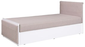 Jednôložková posteľ Monako MN06, Farby: Biela + Avellino 808