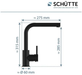 Schütte Kuchynská batéria Vital (čierna matná)  (100367204)