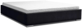 Čierna čalúnená posteľ Taras - 180 x 200 cm