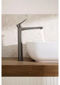 KFA Armatura 4522-712-61 - Umývadlová batéria s odtokom MALAGA, 30,3 cm, metalická šedá