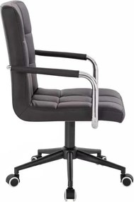 LuxuryForm DESIGN Stolička VERONA na čiernej podstave s kolieskami - čierna