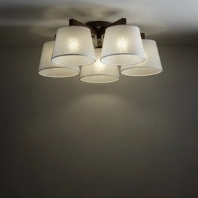 Brilagi - Prisadený luster LATTE 5xE27/15W/230V borovica/biela