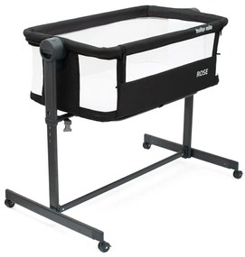 Baby Mix Prístavná postieľka Rose čierna, 84 x 80 x 52 cm