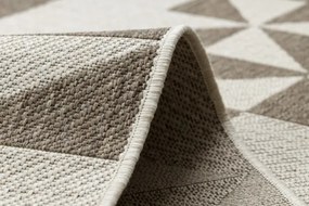 Koberec Šnúrkový SIZAL FLOORLUX 20489 champagne / taupe Trojuholníky