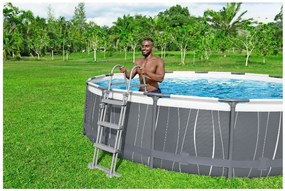 Bestway Bazén Steel Pro Max, Ø 457 x 107 cm, sivá  (100385660)