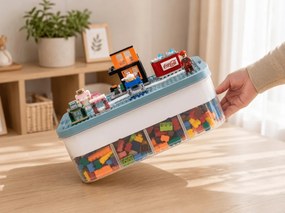 Úložný box na stavebnicu BRICK VAULT 31x30x22 cm, 3 poschodia