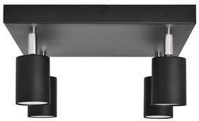 Helam LED Bodové svietidlo TUNE 4xGU10/4,8W/230V čierna R-KWD 1927/4 BK+CH+BK