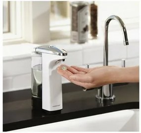 simplehuman Bezdotykový dávkovač mydla Simplehuman - 237 ml, Biely plast , chróm