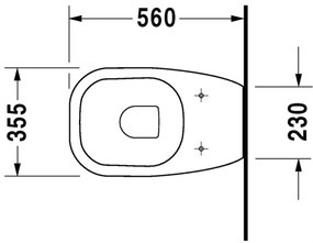 Duravit D-Code - Stojace WC, 560x355 mm, biela 21150900002