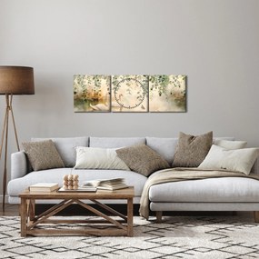 Obraz - Jazero, aquarel (s hodinami) (90x30 cm)
