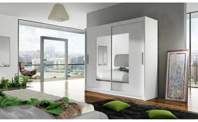 Skriňa London VII, Farby: biela, Osvetlenie: osvetlenie LED RGB - farebné