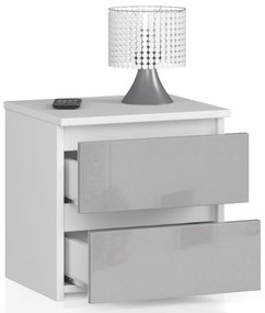 Nočný stolík CL2 2SZ CLP metalický, lesk