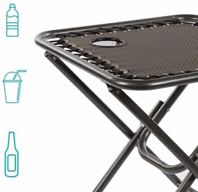 2 ks záhradných ležadiel zero gravity so stolom