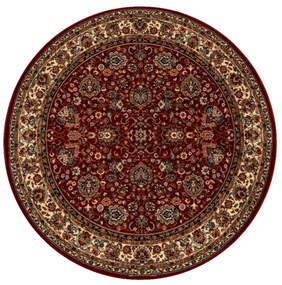 Koberec KASHQAI 4362 302 ornament, bordový / béžový kruh
