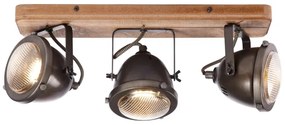 Brilliant - Bodové svietidlo CARMEN WOOD 3xGU10/5W/230V hnedá