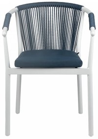 CALAIS záhradná stolička s podrúčkami blue