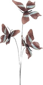 Decorative Branch Butterfly 10x10x65 Cm Brown Textile - 10*10*65 cm