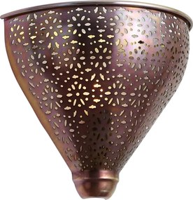Orientálna nástenná lampa medená so vzorom - Muraf