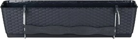 Plastový balkónový kvetináč DRL500PW 49,2 cm - antracit