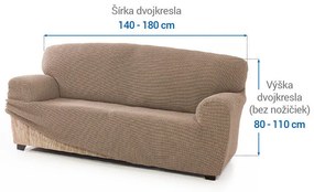 Super strečové poťahy NIAGARA oriešková dvojkreslo (š. 140 - 180 cm)