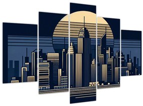 Obraz – Geometrické mesto (150x105 cm)