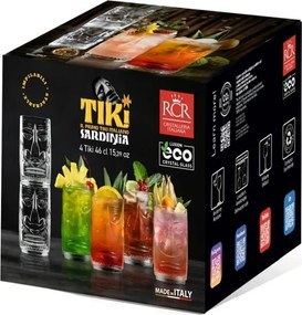 RCR POHÁR NA VODU TIKI SARDINIA 450ML SADA 4 KS