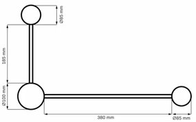 LED Nástenné svietidlo JOY 2xGX53/6W/230V čierna