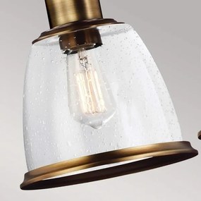 Feiss FE-HOBSON-3P-AB - Luster na tyči HOBSON 3xE27/60W/230V bronzový