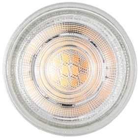 Sada 5 GU10 50 mm 3-krokovo stmievateľných LED žiaroviek Kelvin číra 4,9 W 450 lm 2000 – 2700 K