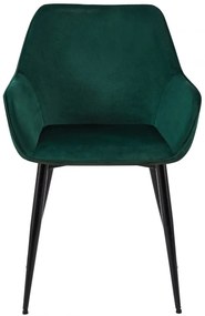 Set 2 jedálenských stoličiek Vessa zamat - zelená