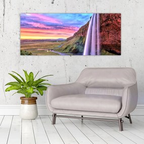 Obraz - Vodopád Seljalandsfoss (120x50 cm)