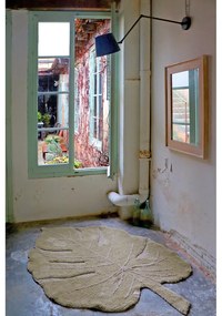 Kaki prateľný ručne tkaný bavlnený detský koberec 120x180 cm Monstera Olive – Lorena Canals