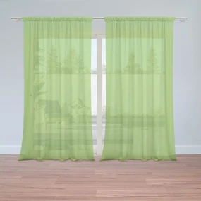 Sablio Záclony Jablková zelená: 2ks 150x250cm