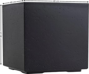 Květináč na kolečkách BETONIQUE 40x40 cm beton černý