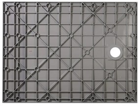 Erga Hyper, SMC sprchová vanička 100x70x2,6 cm + sifón, šedá matná, ERG-V06-SMC-7010S-GR