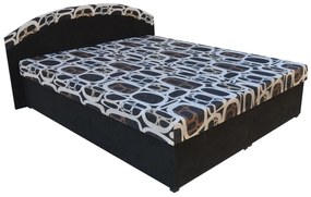 Manželská posteľ 160 cm Pandora (čierna) (s matracmi). Vlastná spoľahlivá doprava až k Vám domov. 774271