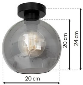 Stropné svietidlo SOFIA 1xE27/60W/230V čierna