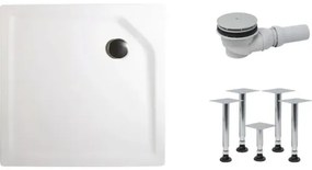 Kompletná súprava sprchovej vaničky SCHULTE Extra-flach 80 x 80 x 3,5 cm alpská biela Hladké D20080 04
