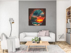 Gario Diamantové maľovanie Tunel v jaskyni Rozmery: 50 x 50 cm, Rámovanie: Iba zrolované plátno, Diamanty: Okrúhle